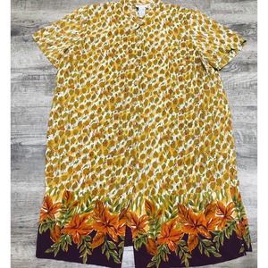 Oluna Rose Women's Sz 24W Dress Tunic Vintage Coat Swimsuit Cover Up Smock F2